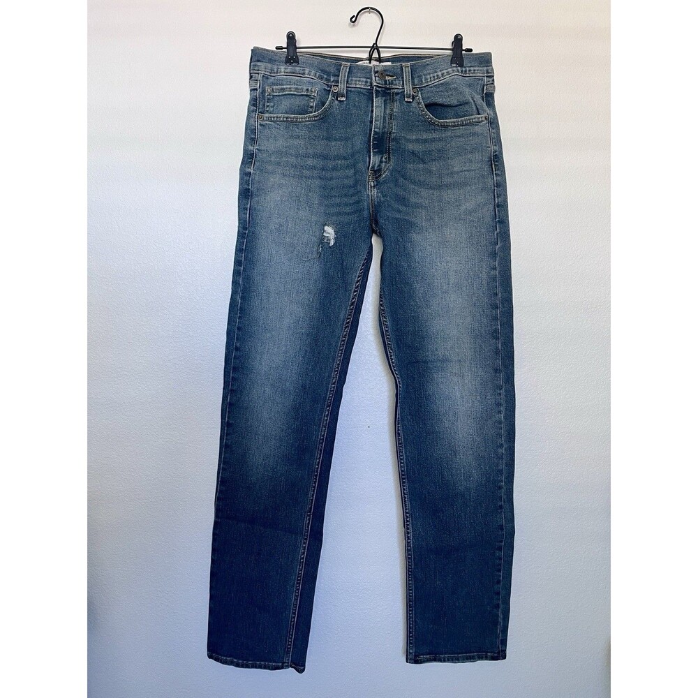 New Men’s Levi Strauss Signature Gold Regular Straight Jeans 32/34 Distressed